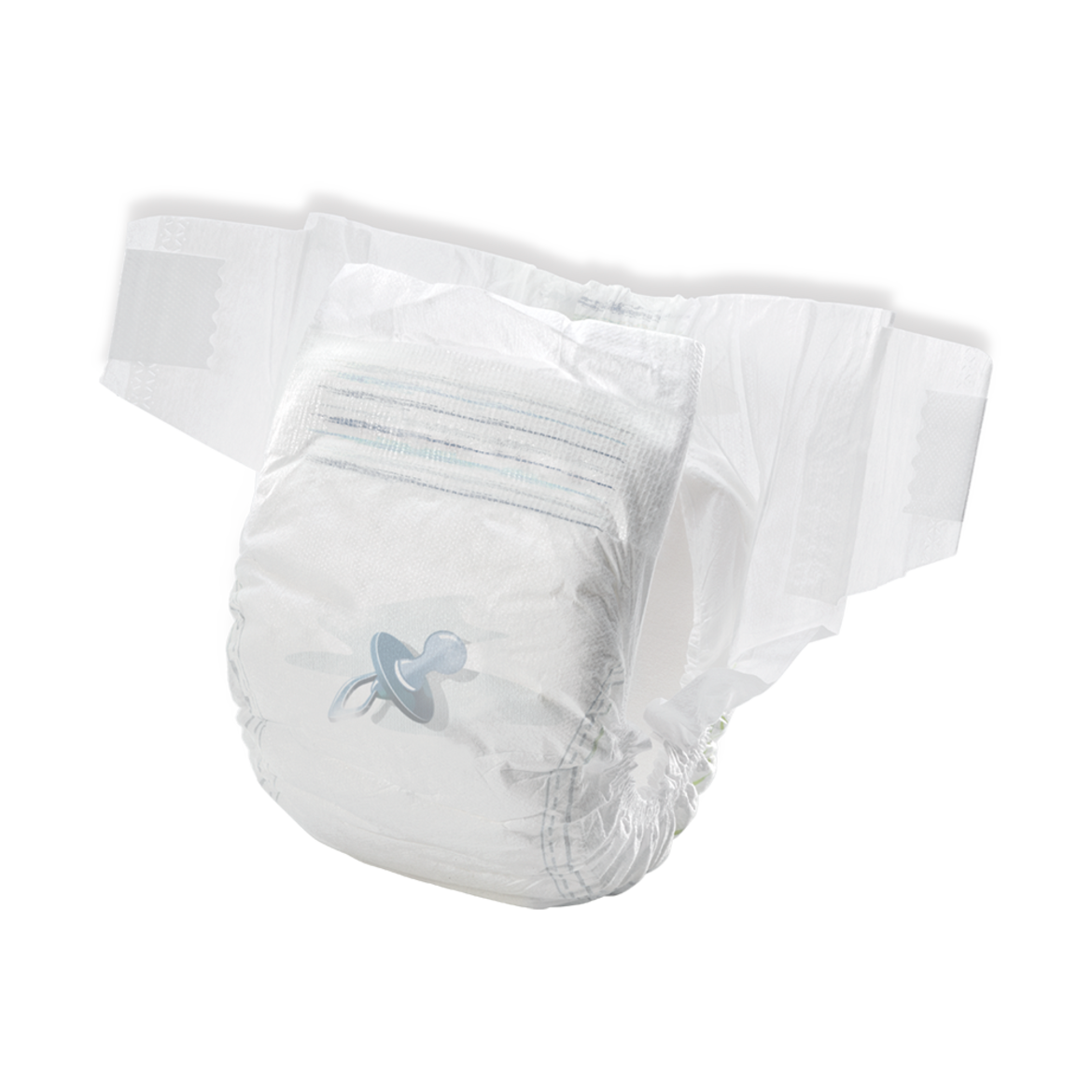 Standard diaper, at which several points are connected using ultrasonic welding