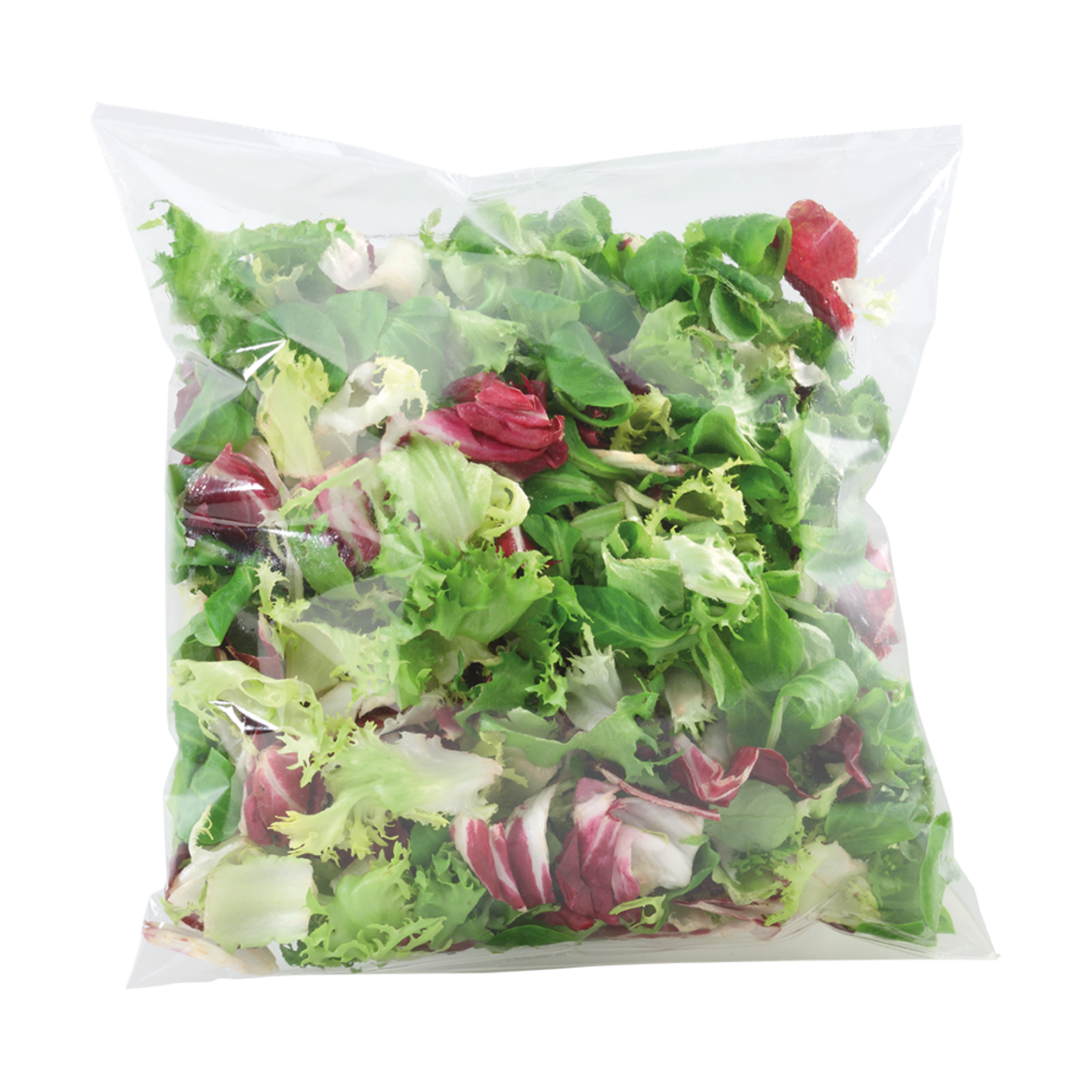 Salad bag sealed with ultrasonic welding