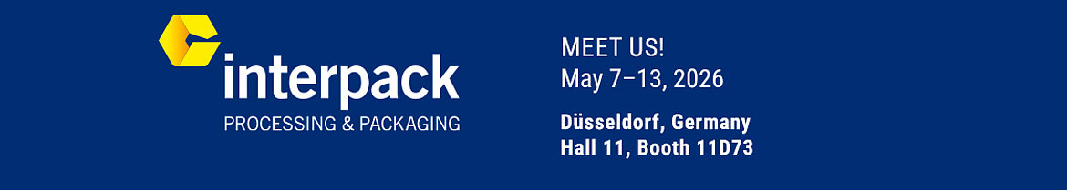 Meet us at Interpack in Düsseldorf, May 7–13, 2026, Hall 11, Booth 11D73
