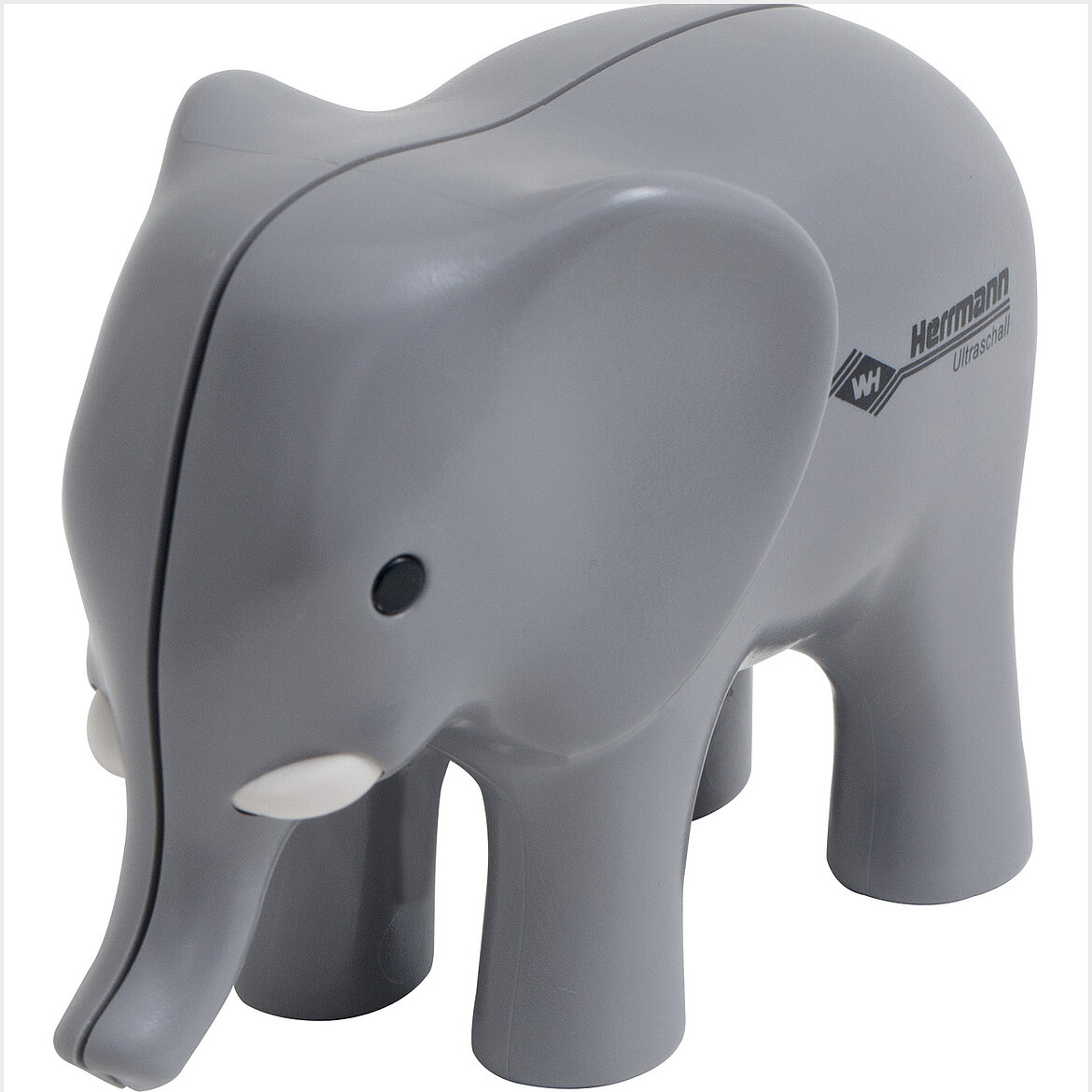 Plastic elephant housing with ultrasonic weld seam along the outer contour