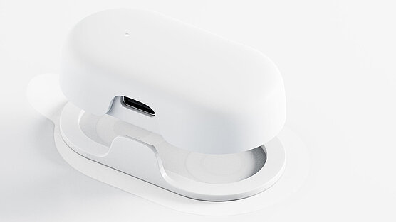 GlucoModicum glucose monitor with ultrasonically welded plastic housing